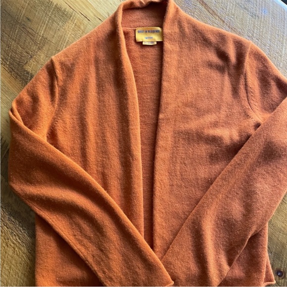 Guest in Residence Cozy 100% Cashmere Cardigan (Orange Size M)MSRP: $595